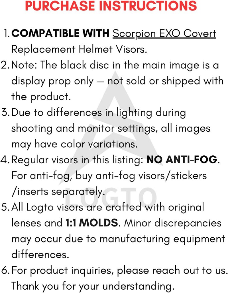 Logto Compatible with EXO Covert Visor Replacement Motorcycle Helmet Visor Sun Protection Anti-Scratch, Universal(Revo Deep Blue) - Image 2